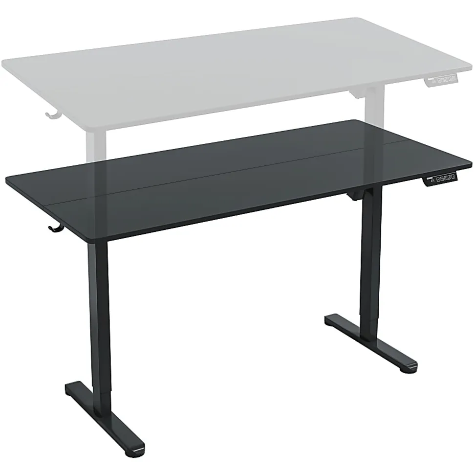 Techni Mobili 55”W Electric Adjustable Height Standing Desk, Black, Total Qty 1