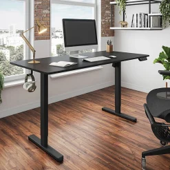 Techni Mobili 55”W Electric Adjustable Height Standing Desk, Black, Total Qty 1