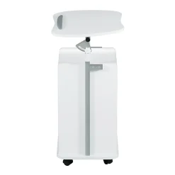 Techni Mobili 24”W Sit-to-Stand Rolling Adjustable Height Laptop Cart Standing Desk With Storage, White, Total Qty 1