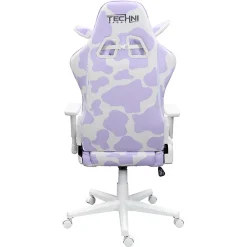 Techni Sport Cow Series Ergonomic Fabric Computer Gaming Chair, Lavender