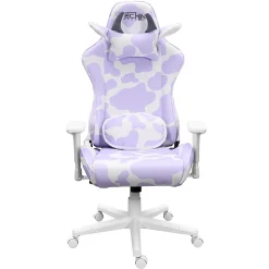 Techni Sport Cow Series Ergonomic Fabric Computer Gaming Chair, Lavender