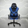 Techni Sport Ergonomic Faux Leather Computer Gaming Chair, Black/Blue