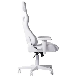 Techni Sport Ergonomic Velvet Computer Gaming Chair, White
