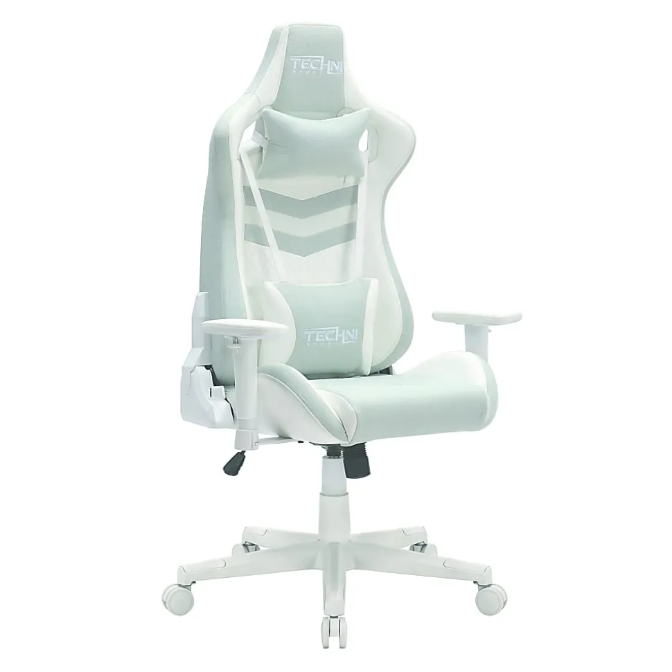 Techni Sport Pastel Series Ergonomic Faux Leather Computer Gaming Chair, Mint Green