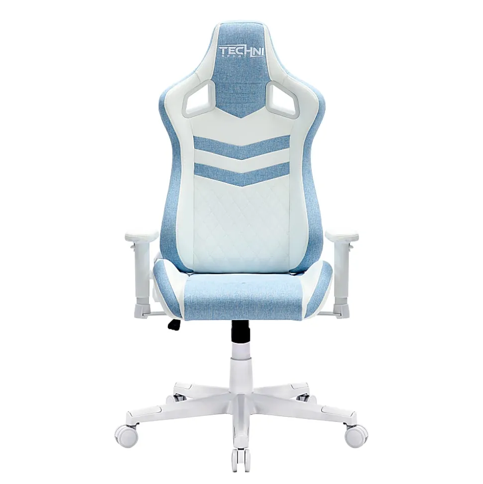 Techni Sport Pastel Series Ergonomic Faux Leather Computer Gaming Chair, Blue