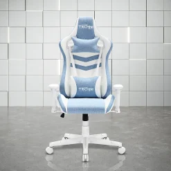 Techni Sport Pastel Series Ergonomic Faux Leather Computer Gaming Chair, Blue