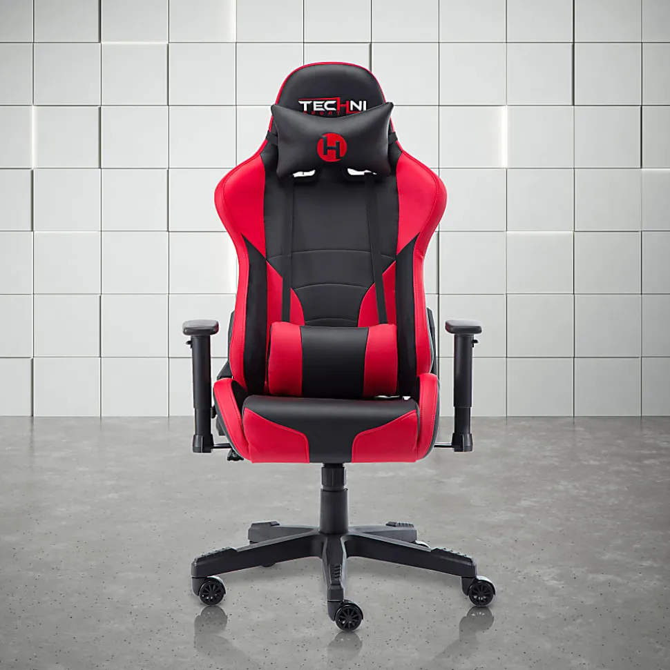 Techni Sport RTA-TS90-RED Ergonomic Faux Leather Computer Gaming Chair
