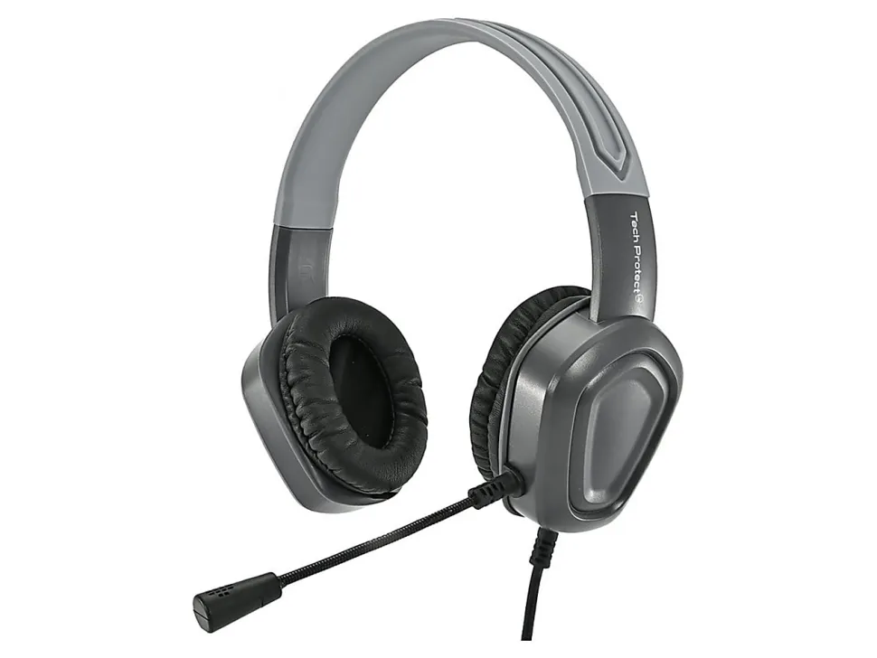 Techprotectus USB Noise Cancelling Headset, With Boom Mic, USB Connector, Black, TP-H16-USBBV