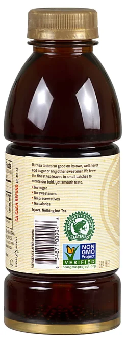 Tejava Original Unsweetened Black Tea Bags, 16.9 Oz, Carton Of 12