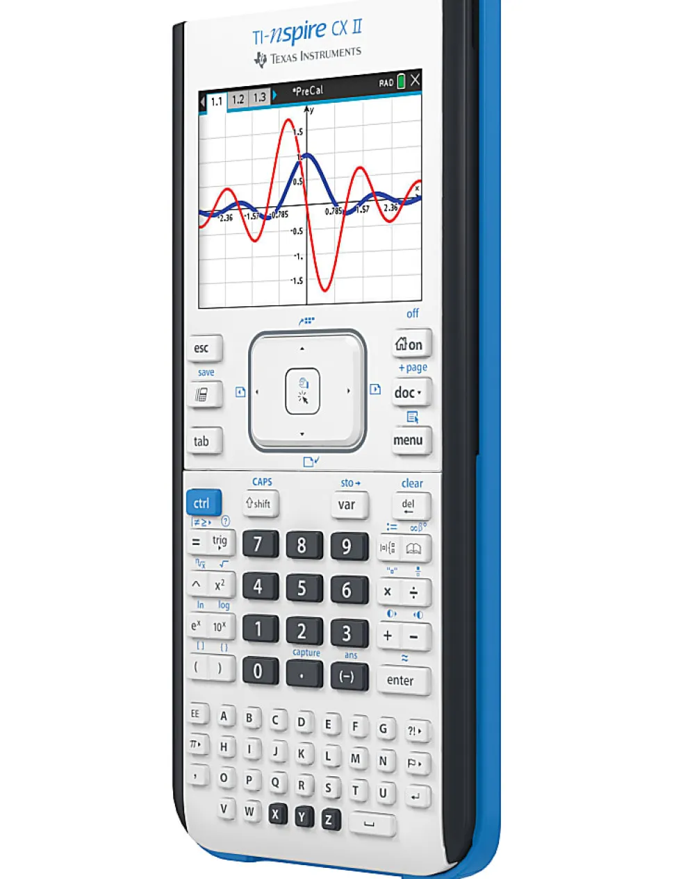 Texas Instruments Nspire CX II CAS Graphing Calculator - Rechargeable, Computer Algebra System (CAS) - Battery Powered - 2"x7.3"x11.8" - Gray