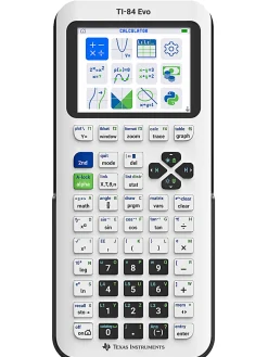 Texas Instruments TI-84 Evo Graphing Calculator, White, Total Qty 1
