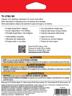 Texas Instruments® TI-1795SV Desktop Display Calculator