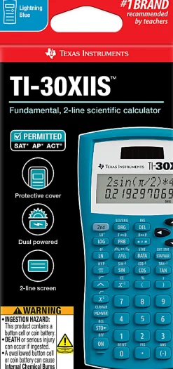 Texas Instruments® TI-30X IIS Solar Scientific Calculator, Blue