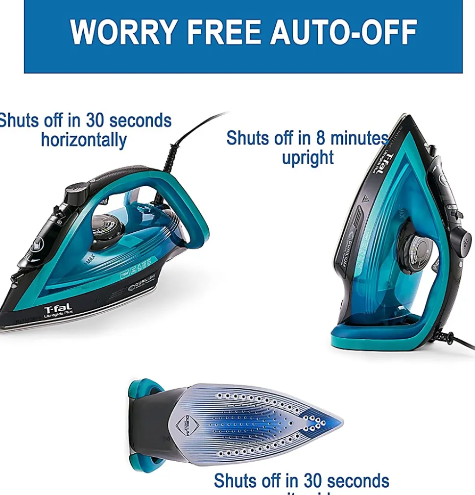 T-Fal Ultraglide Plus Steam & Garment Iron With Durilium Soleplate, Blue