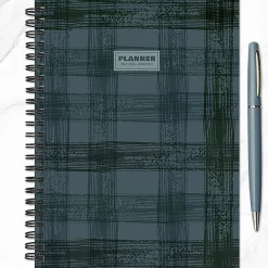 2026-2027, TF Publishing Blue Flannel Medium Weekly Monthly Planner, 8