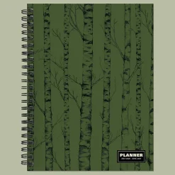 2026-2027, TF Publishing Green Forest Medium Weekly Monthly Planner, 8" x 6.5", July 2026 to June 2027