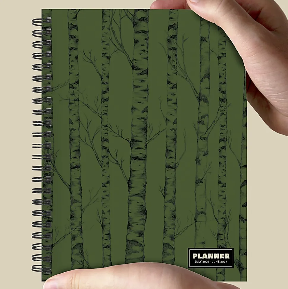 2026-2027, TF Publishing Green Forest Medium Weekly Monthly Planner, 8" x 6.5", July 2026 to June 2027