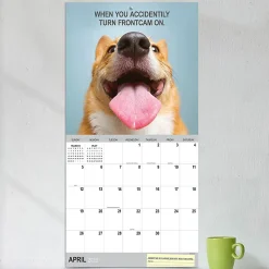 2026 TF Publishing Humor Monthly Wall Calendar, 12” x 12”, Desk Dogs, January To December