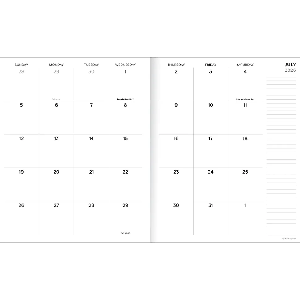 2026-2027, TF Publishing Lucky Leopard Large Monthly Planner, 11" x 9", July 2026 to June 2027