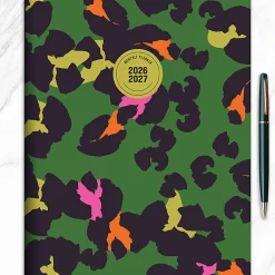 2026-2027, TF Publishing  Lucky Leopard Large Monthly Planner, 11" x 9", July 2026 to June 2027