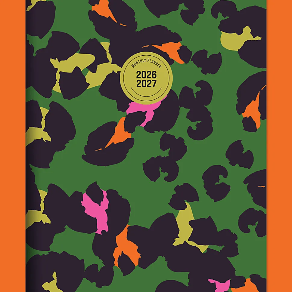 2026-2027, TF Publishing Lucky Leopard Large Monthly Planner, 11" x 9", July 2026 to June 2027