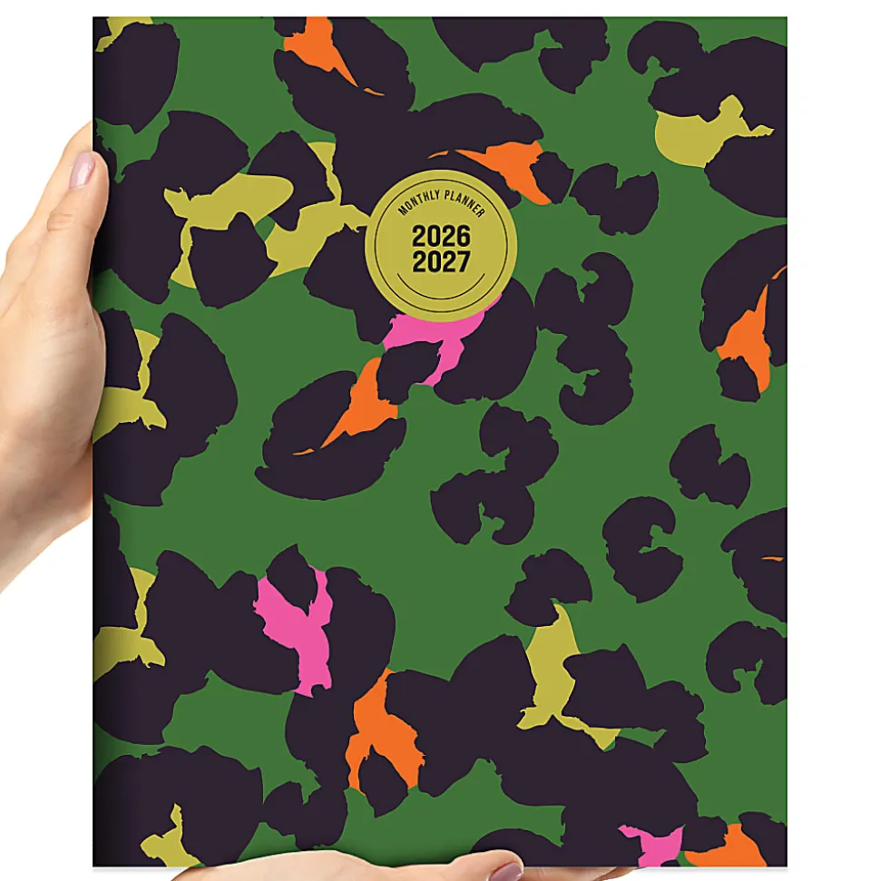 2026-2027, TF Publishing Lucky Leopard Large Monthly Planner, 11" x 9", July 2026 to June 2027