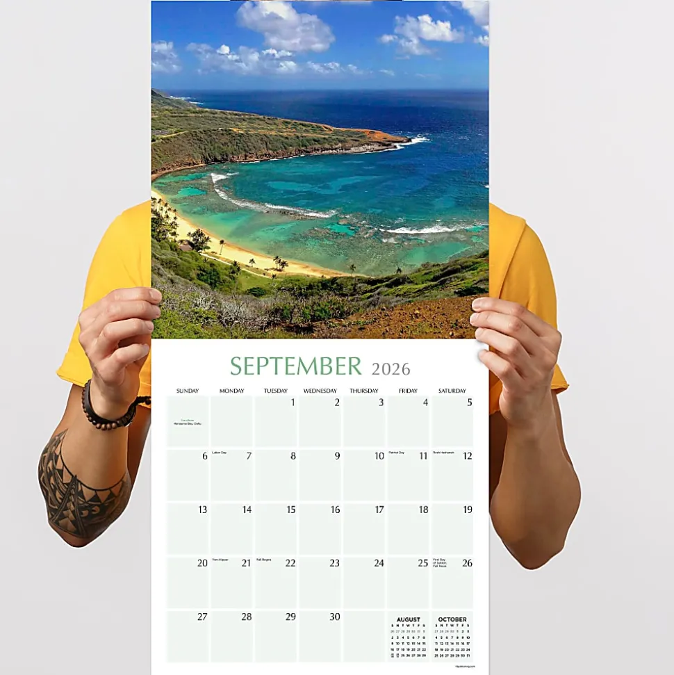 2026 TF Publishing Scenic Monthly Wall Calendar, 12” x 12”, Hawaii, January To December