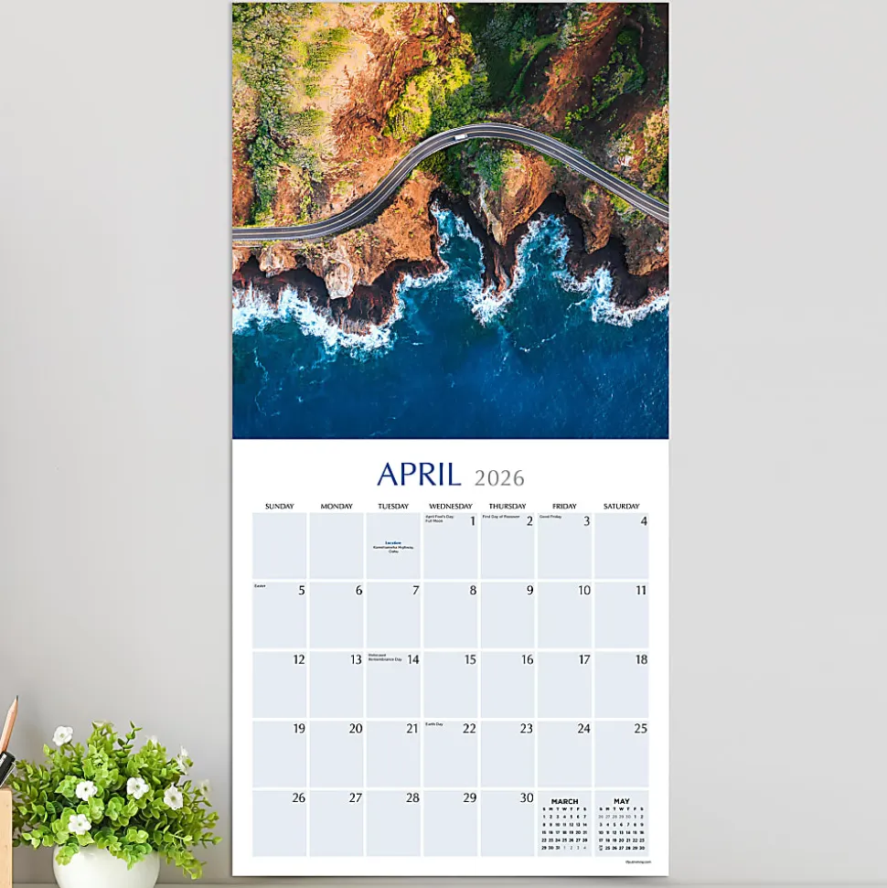 2026 TF Publishing Scenic Monthly Wall Calendar, 12” x 12”, Hawaii, January To December