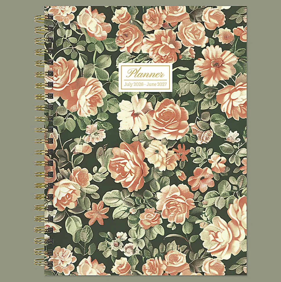 2026-2027, TF Publishing The Rose Garden Medium Weekly Monthly Planner, 8" x 6.5", July 2026 to June 2027