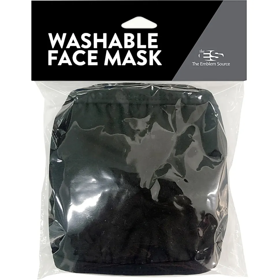 The Emblem Source Washable Adult Face Masks, Black, Pack Of 3 Masks