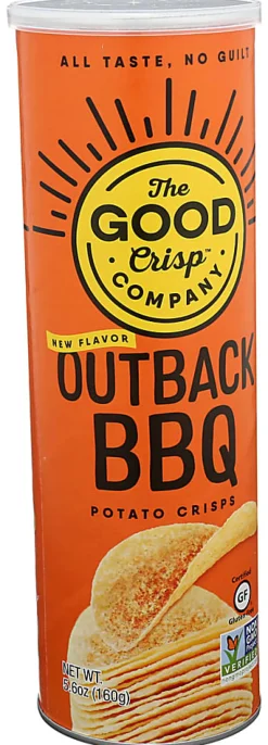 The Good Crisp Company Potato Crisps, Outback Barbecue, 5.6 Oz, Total Qty 8