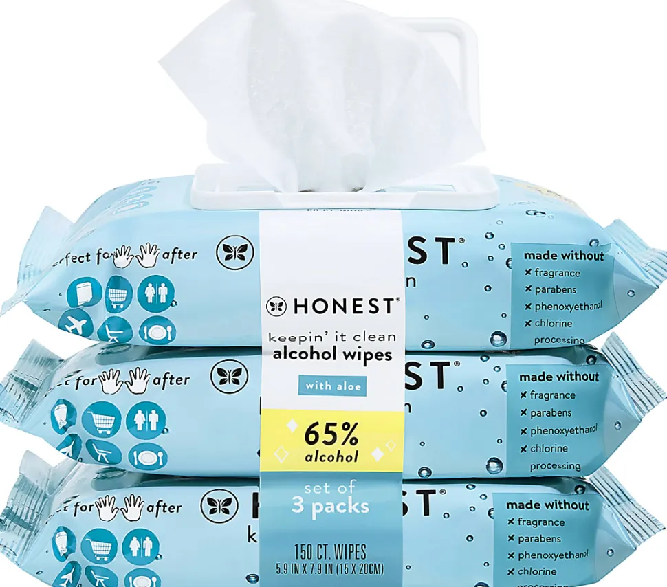 The Honest Company Sanitizing Wipes, 2 oz, Pack Of 3