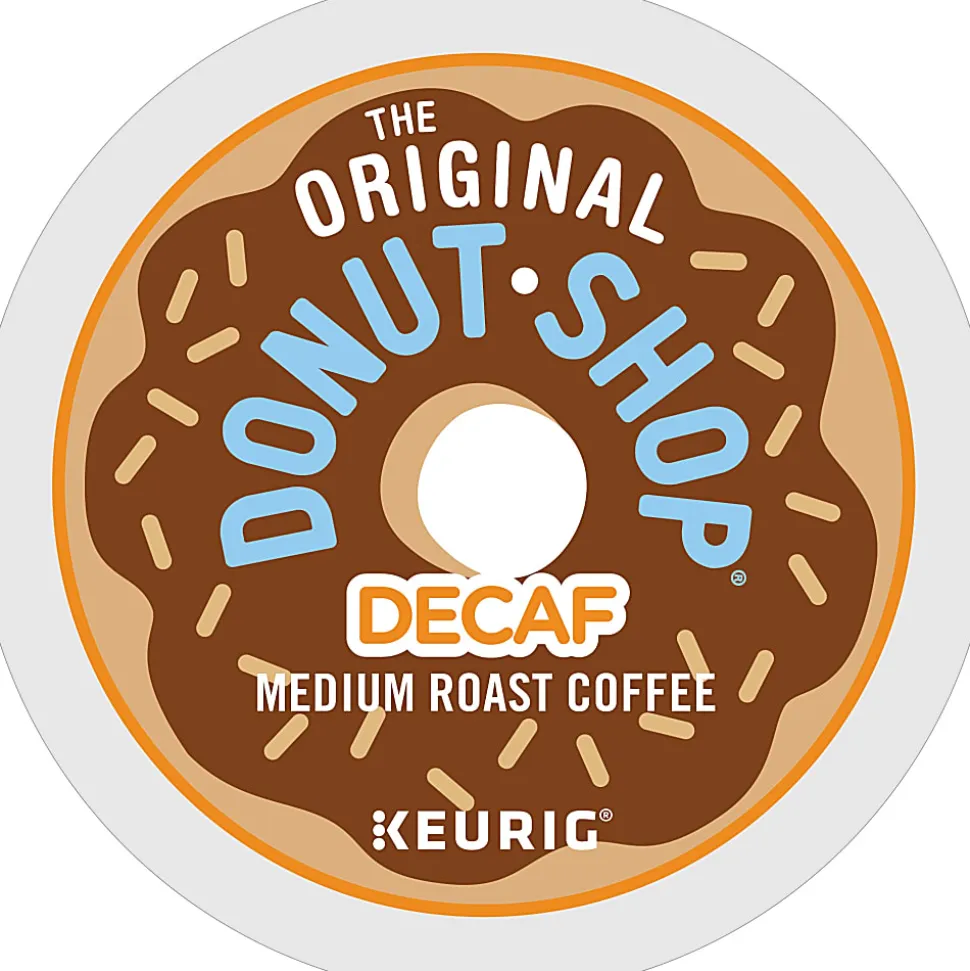 The Original Donut Shop Decaf Keurig Single-Serve K-Cup Pods, Medium Roast, 24 Pods Per Pack, Case Of 4 Packs