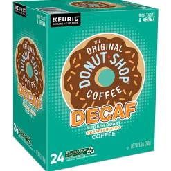 The Original Donut Shop Decaf Keurig Single-Serve K-Cup Pods, Medium Roast, 24 Pods Per Pack, Case Of 4 Packs