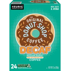 The Original Donut Shop Decaf Keurig Single-Serve K-Cup Pods, Medium Roast, 24 Pods Per Pack, Case Of 4 Packs