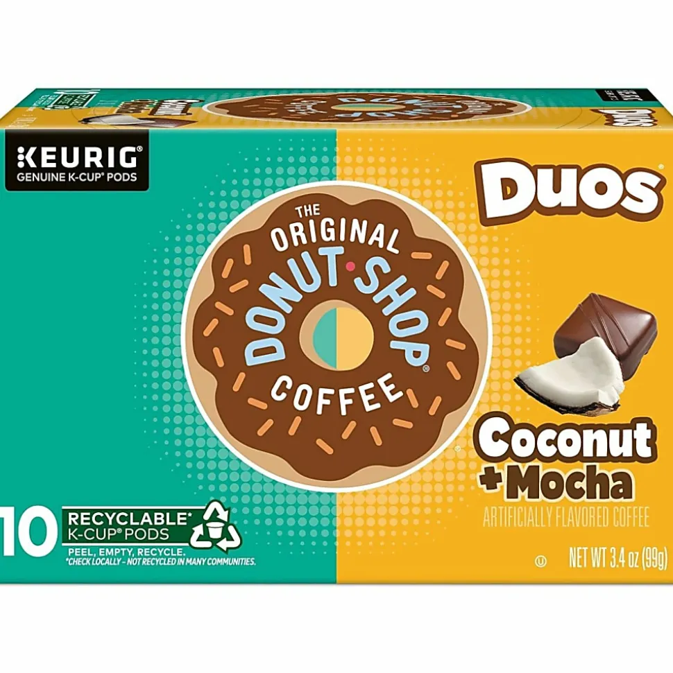 The Original Donut Shop Duos Coconut + Mocha Keurig Single-Serve K-Cup Pods, Pack Of 10 Pods