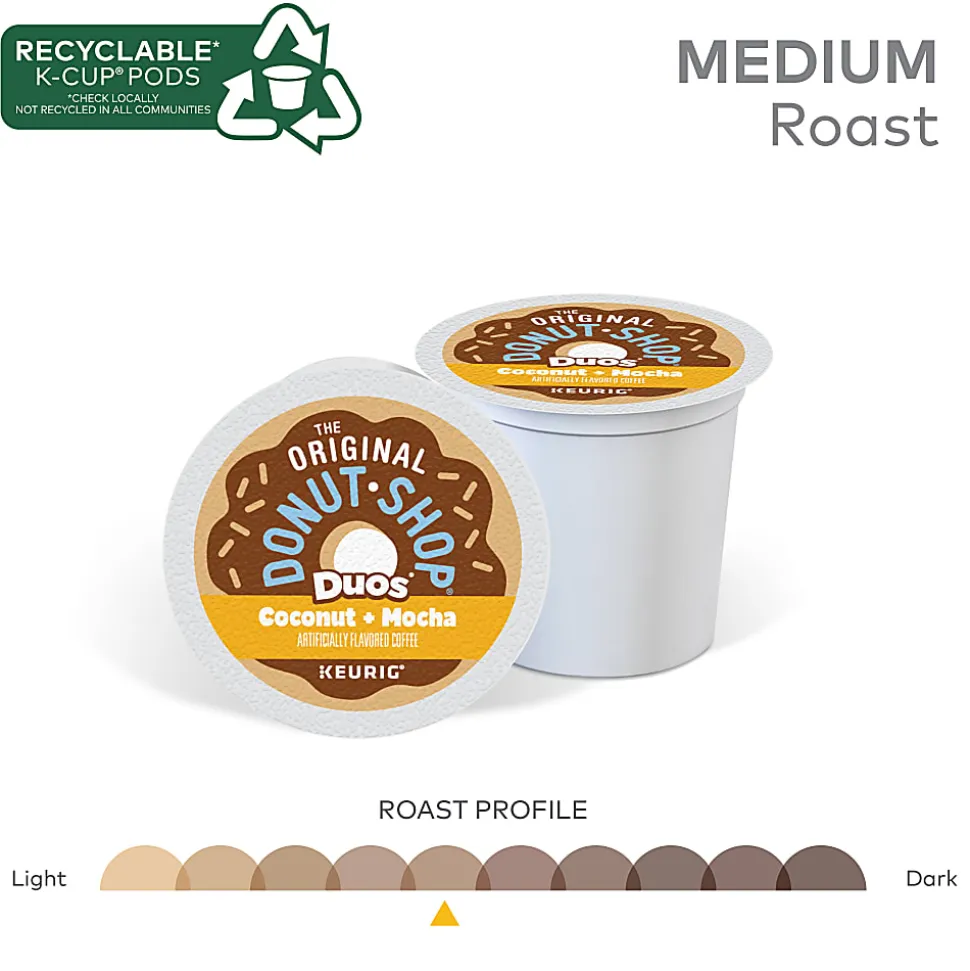 The Original Donut Shop Duos Coconut + Mocha Keurig Single-Serve K-Cup Pods, Pack Of 10 Pods
