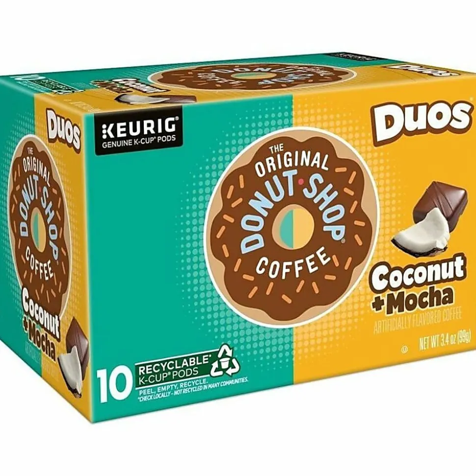 The Original Donut Shop Duos Coconut + Mocha Keurig Single-Serve K-Cup Pods, Pack Of 10 Pods