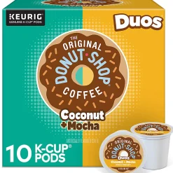 The Original Donut Shop Duos Coconut + Mocha Keurig Single-Serve K-Cup Pods, Pack Of 10 Pods