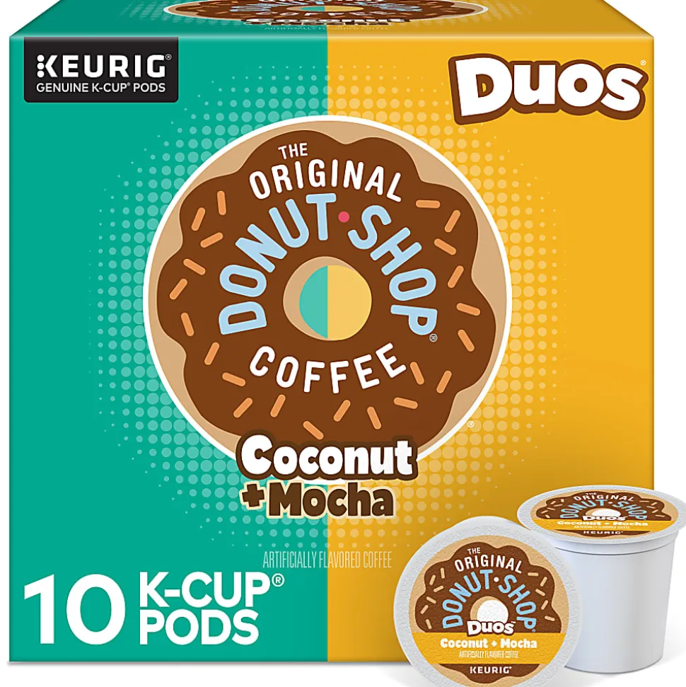 The Original Donut Shop Duos Coconut + Mocha Keurig Single-Serve K-Cup Pods, Pack Of 10 Pods