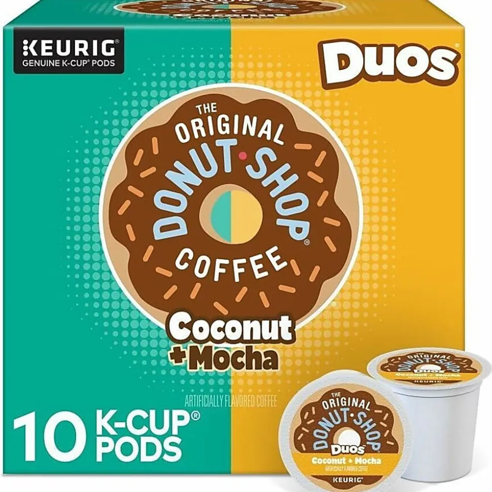 The Original Donut Shop Duos Coconut + Mocha Keurig Single-Serve K-Cup Pods, Pack Of 10 Pods