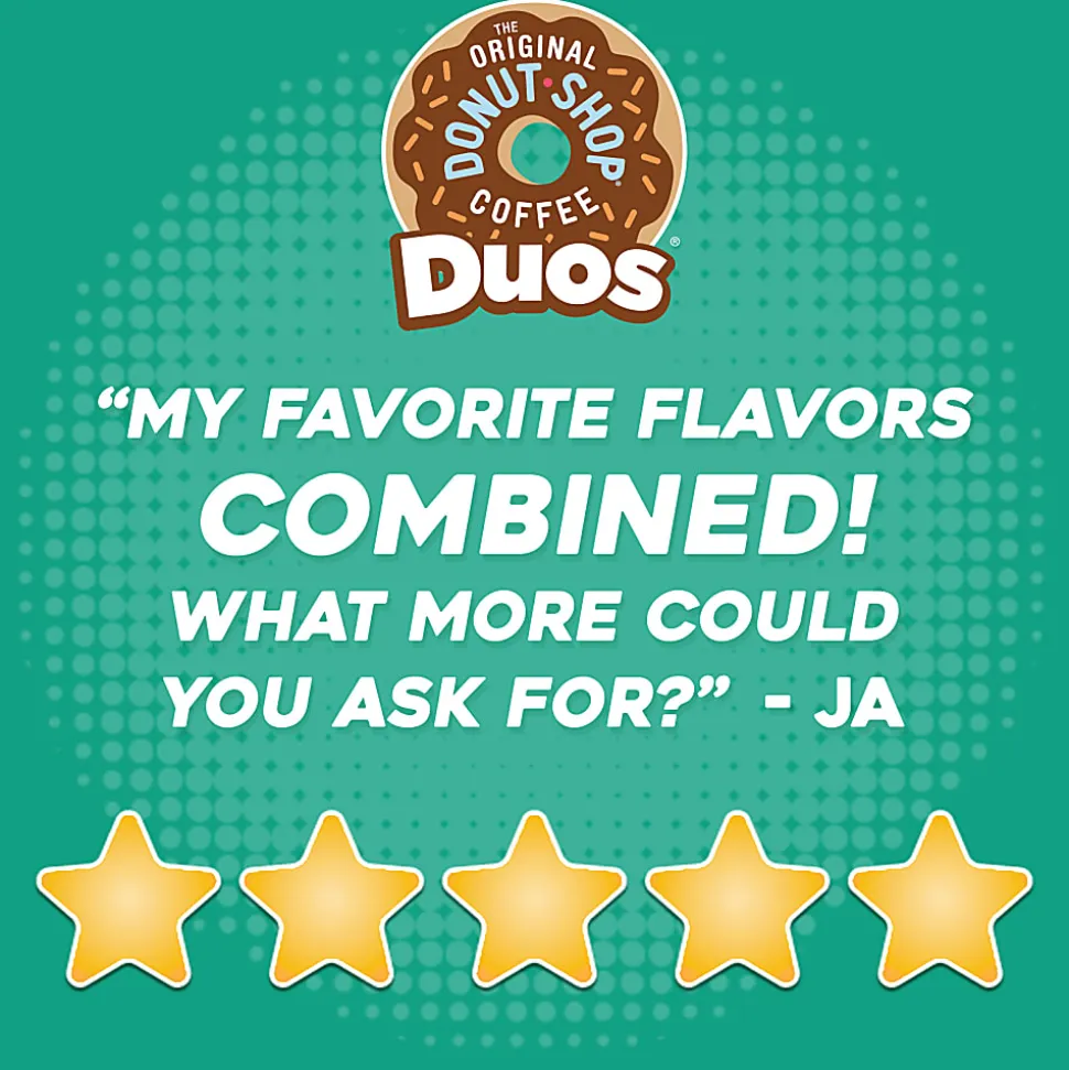 The Original Donut Shop Duos Coconut + Mocha Keurig Single-Serve K-Cup Pods, Medium Roast Coffee, 24 Count