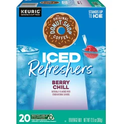 The Original Donut Shop Iced Refresher Keurig Single Serve K-Cup® Pods, 12.6 Oz, Berry Chill, Box Of 20 Pods