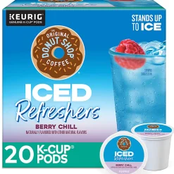 The Original Donut Shop Iced Refresher Keurig Single Serve K-Cup® Pods, 12.6 Oz, Berry Chill, Box Of 20 Pods