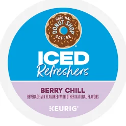 The Original Donut Shop Iced Refresher Keurig Single Serve K-Cup® Pods, 12.6 Oz, Berry Chill, Box Of 20 Pods