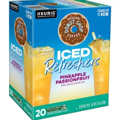 The Original Donut Shop Iced Refreshers, Pineapple Passionfruit Flavor, Box of 20 K-Cup® Pods