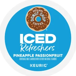 The Original Donut Shop Iced Refreshers, Pineapple Passionfruit Flavor, Box of 20 K-Cup® Pods
