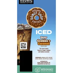 The Original Donut Shop® K-Cup Iced Duos Cookies & Caramel Medium Roast Coffee K-Cups, Box Of 24 K-Cups