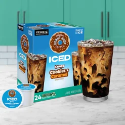 The Original Donut Shop® K-Cup Iced Duos Cookies & Caramel Medium Roast Coffee K-Cups, Box Of 24 K-Cups