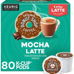 The Original Donut Shop One Step Mocha Latte Keurig Single-Serve K-Cup Pods, 20 Pods Per Pack, Case Of 4 Packs